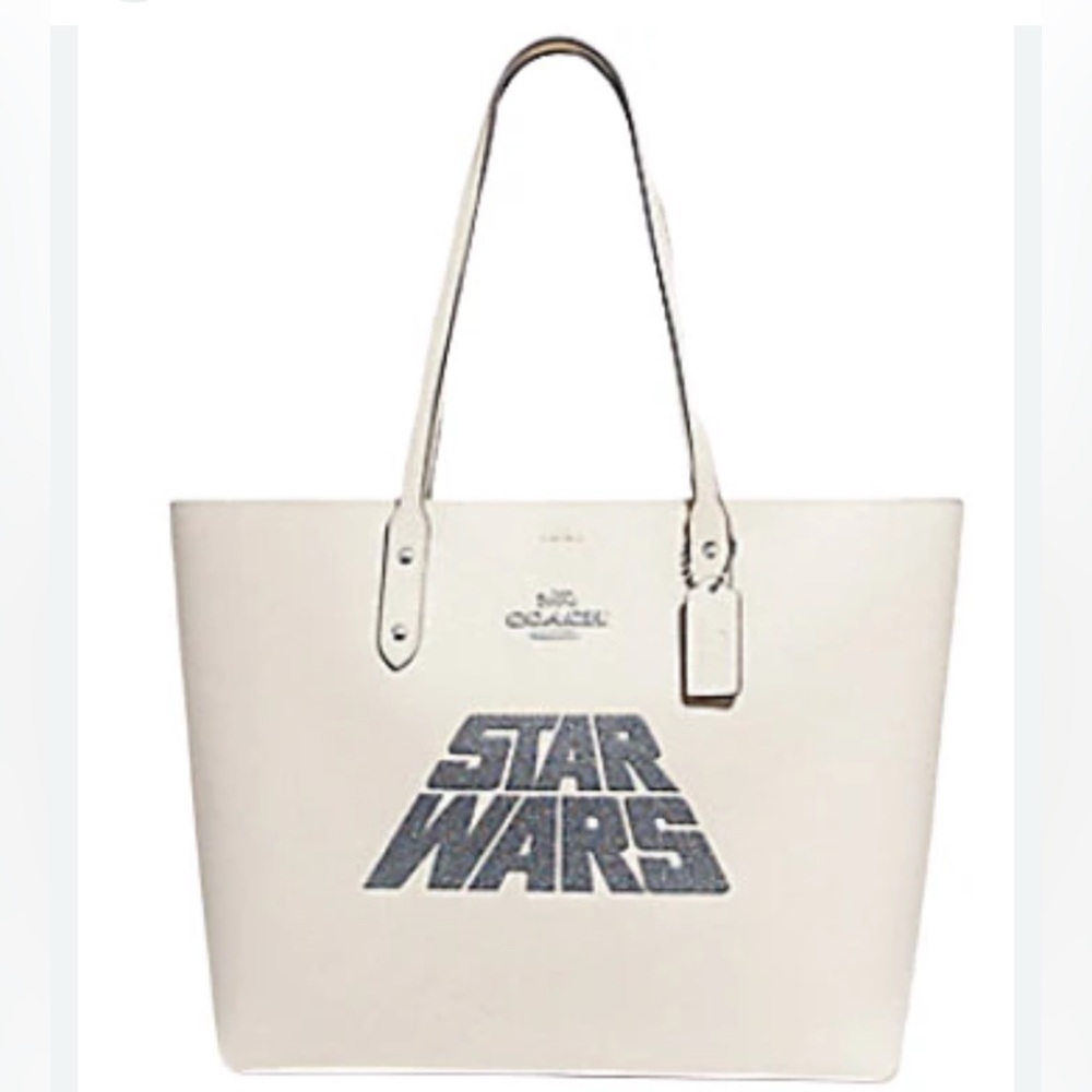 NWT! Coach Star Wars X Town Tote With Glitter Logo - Picture 1 of 12